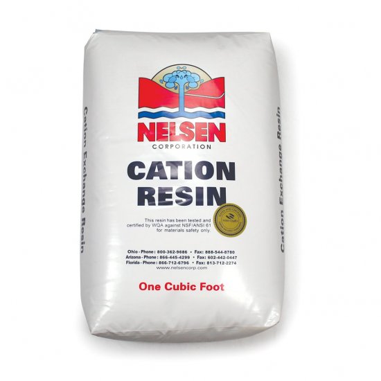 CATION-50-BOX Nelsen Standard Mesh Cation Resin, 1/2 Cu Ft