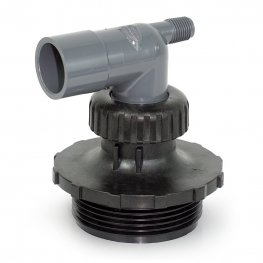 D1288 Bottom Tank Fitting, 1" x 3/4" Elbow, PVC Solvent