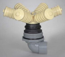 DKSHL30BM4T 2" Solvent Bottom Mount Hub & Lateral Assy, 30" Tank, 4" Opening