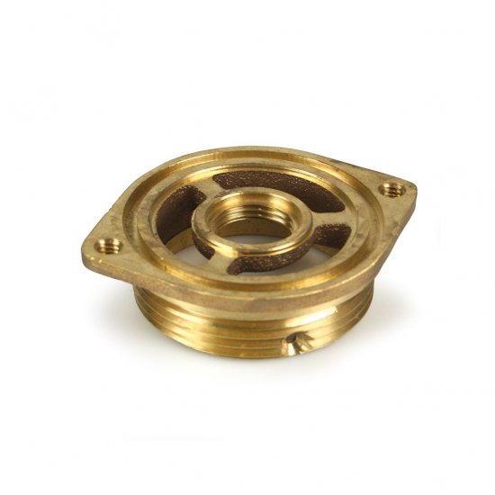 FL12341-01 Adapter Base, Brass, 2-1/2-8 Machined, 13/16\"