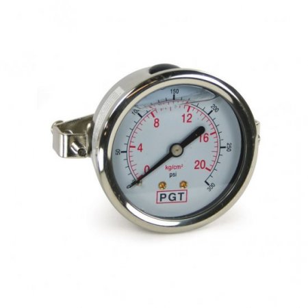 PG-300-P Pressure Gauge, 0-300 PSI, Panel Mnt, Glycerine Filled