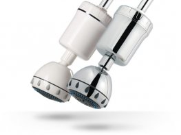HDG-SF-WH-1 Aqualux Dechlorinating Shower Filter, 4-Stage, White