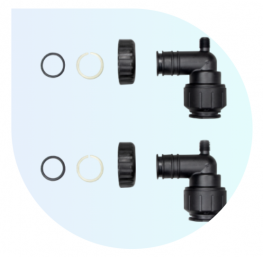 V3007-20 1″ Plastic John Guest® Elbow Kit