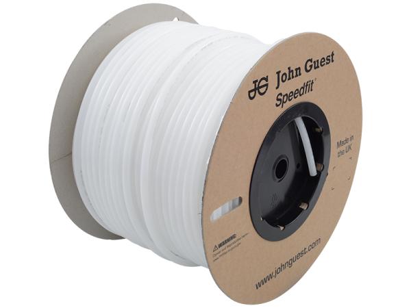 PE-08-BI-DF-W John Guest 1/4\" LLDPE Poly Tubing, 500ft Roll, White