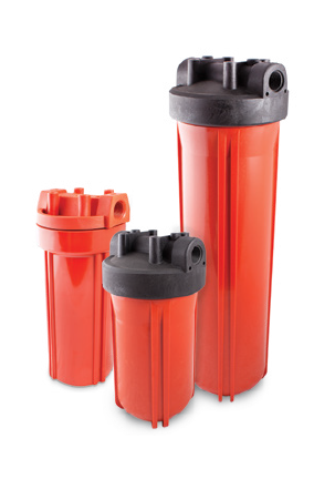 HF45HT-10RDBK10 Hydronix Filter Housing, 10” x 4.5”, 1” In/Out, High Temp